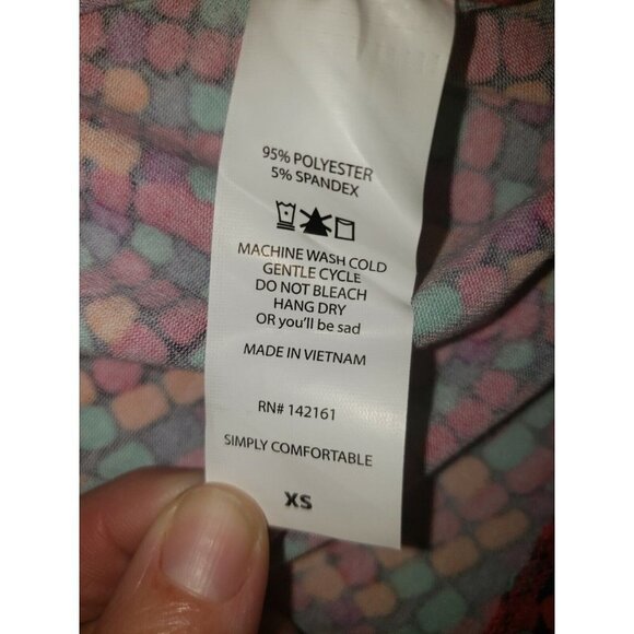 Nwt Lularoe Julia Pencil Dress Women's Size XS Bright Multi-Color - Picture 4 of 4